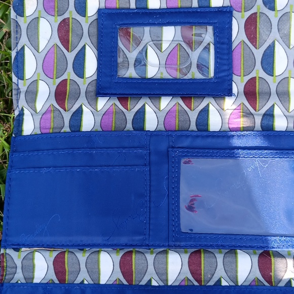 NWOT VERA BRADLEY BLUE LONG WALLET - Picture 5 of 11